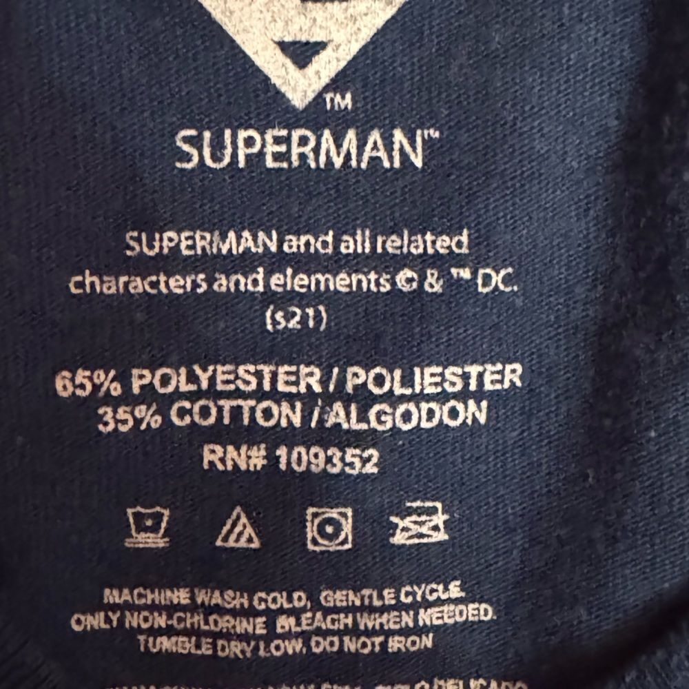 Boys Blue & Red Superman Logo T-Shirt Superhero Tee Shirt 3 T - Picture 3 of 5